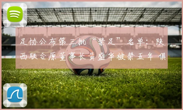 足协公布第三批“禁足”名单：陕西联合原董事长黄盛华被禁五年 俱乐部发声明称其正式卸任